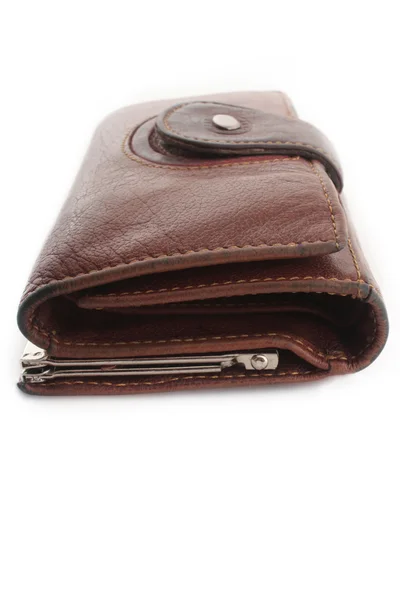 充分利用的皮革钱包 — 图库照片
