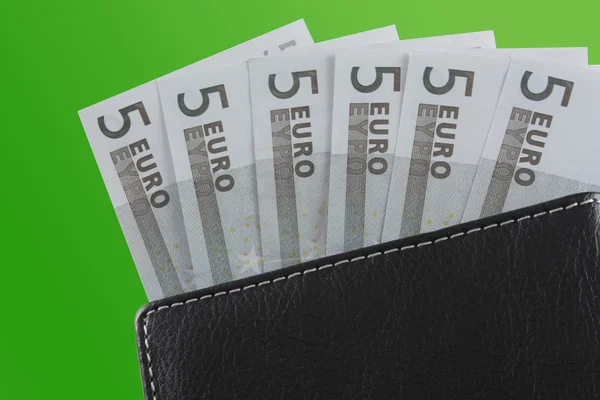 Euro in the wallet — Stock Photo, Image