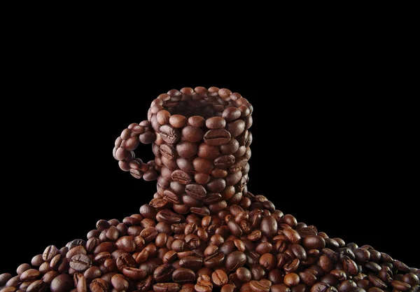 Cup from coffee grains — Stock Photo, Image