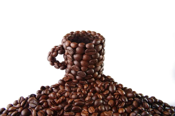 Cup from coffee grains — Stock Photo, Image