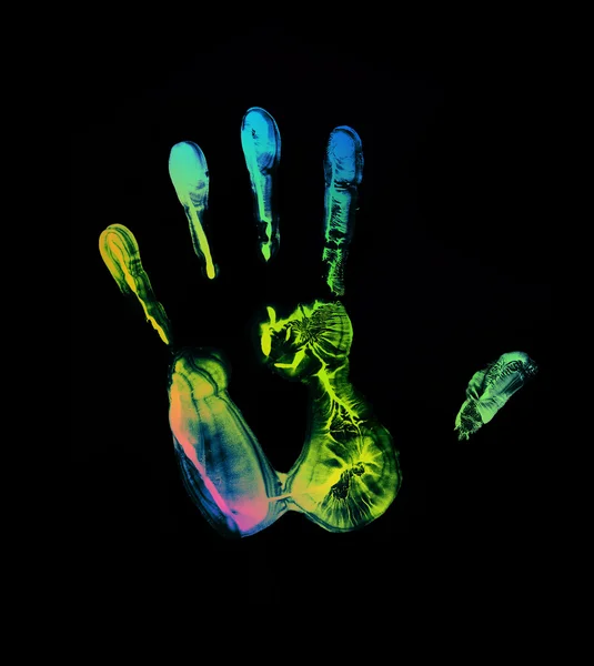 虹の手の印刷 — ストック写真