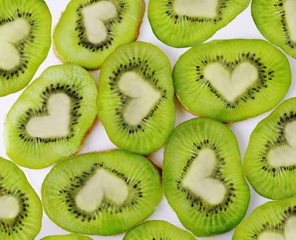 Kiwi heart — Stock Photo, Image