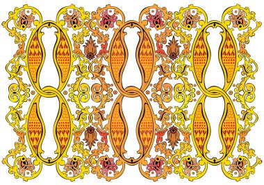 Oriental gold pattern clipart