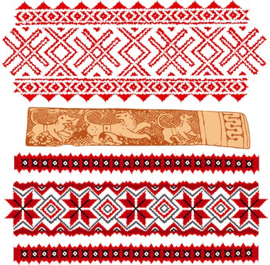 Baltic traditional patterns clipart