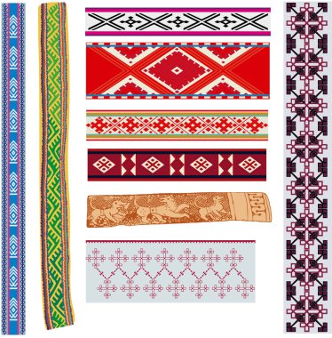 Traditional baltic patterns clipart