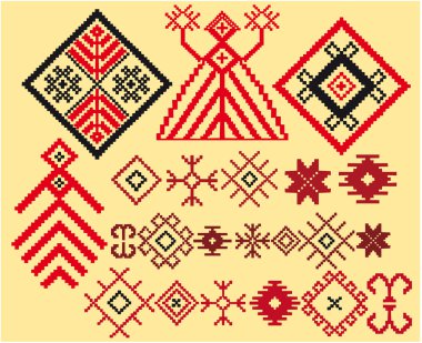 Baltic weaving designs clipart