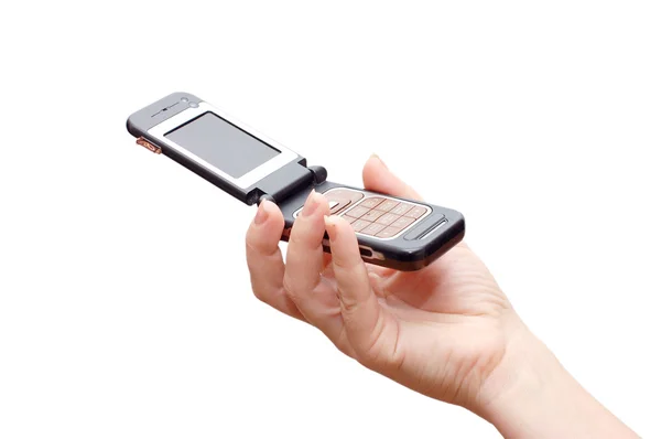 Mobile phone in hand — Stock Photo, Image