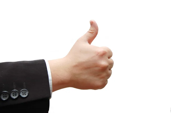 Thumbs up hand sign — Stock Photo, Image