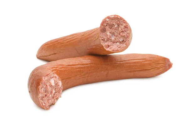 Broken smoked sausage — Stock Photo, Image