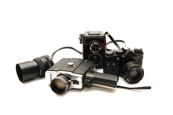 Ställa in gamla kameror — Stockfoto