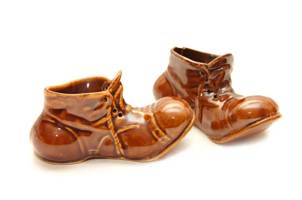 Сувенір - керамічне взуття — стокове фото