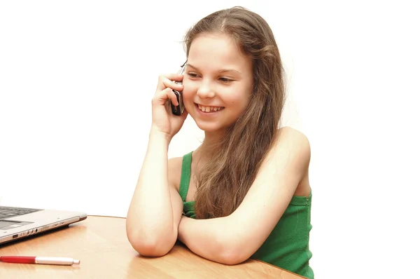 Teenager parla al telefono — Foto Stock