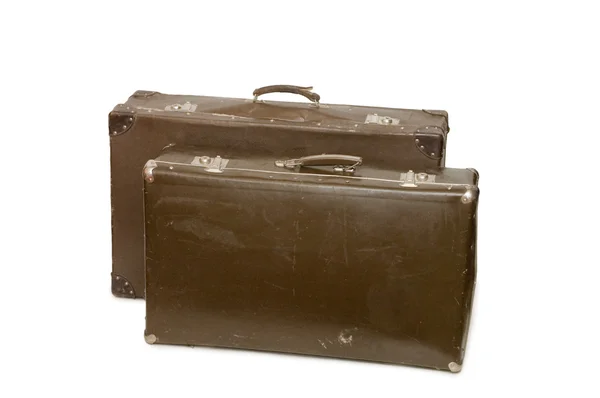 Två gamla resväskor — Stockfoto