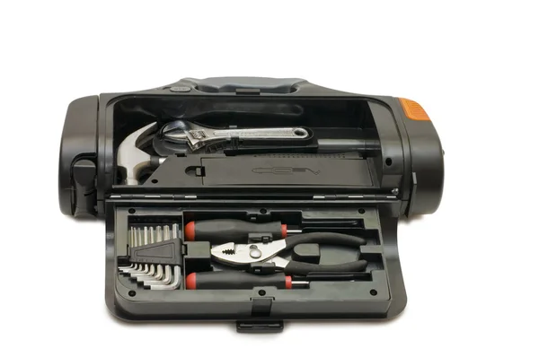 Werkzeugkasten mit verschiedenen Werkzeugen in der Box — Stockfoto