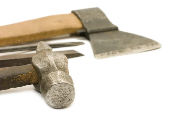 Stare narzędzia budowlane — Zdjęcie stockowe