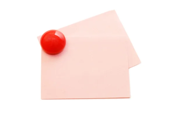 Pure paper with the button — Stock Photo, Image