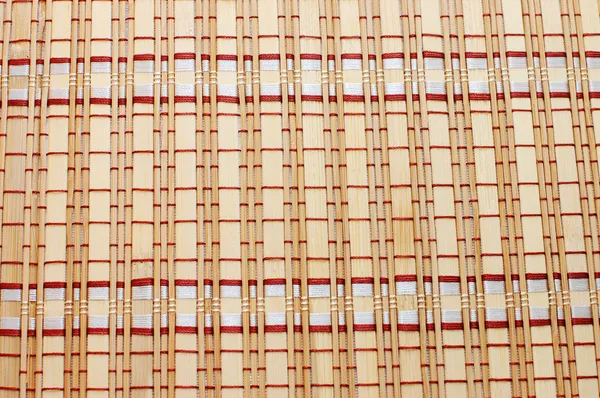 Primer plano del fondo de la estera de bambú — Foto de Stock