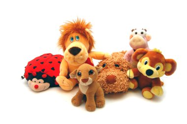 Different soft toys clipart