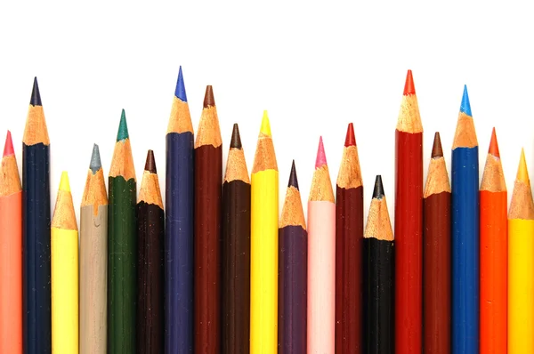 Sortiment av färgpennor — Stockfoto