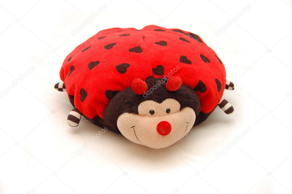 Toy - a ladybird on a white background