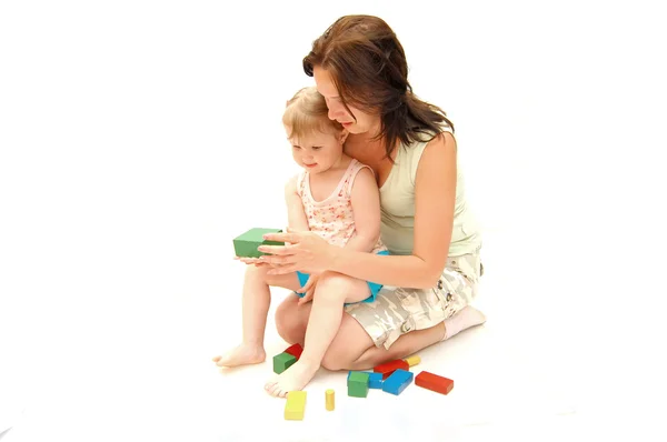 Mother with a daughter is played — Stock Photo, Image