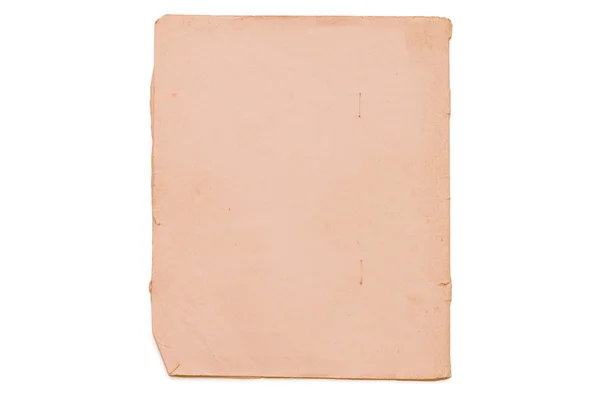 Folha de papel isolada sobre fundo branco — Fotografia de Stock
