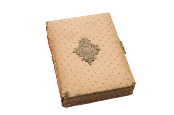 L'antico libro isolato su sfondo bianco — Foto Stock