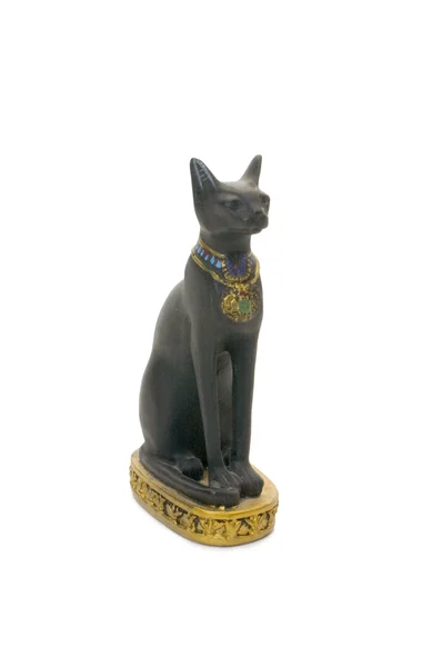 Standbeeld Egypte kat geïsoleerd — Stockfoto
