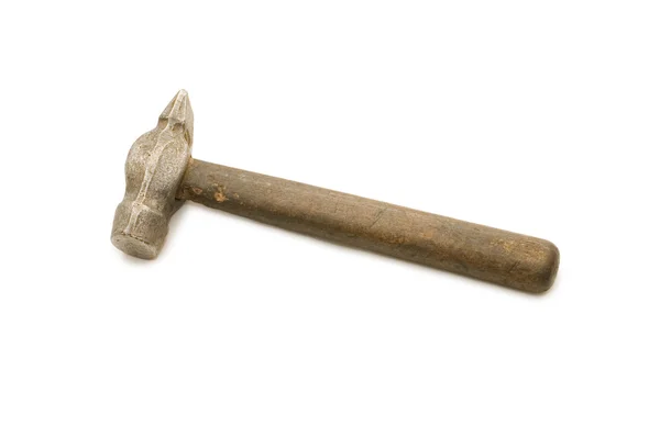 Old hammer isolated on white background — Stock Photo, Image