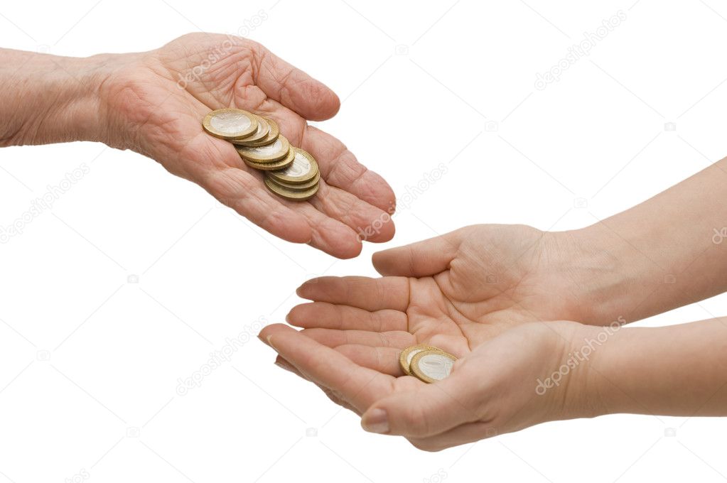 Coins from old hands in the young