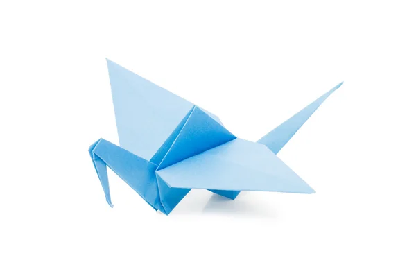 Grúa de origami aislada en blanco —  Fotos de Stock