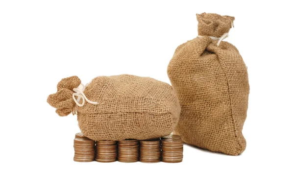 Ceny monet w torbie — Zdjęcie stockowe