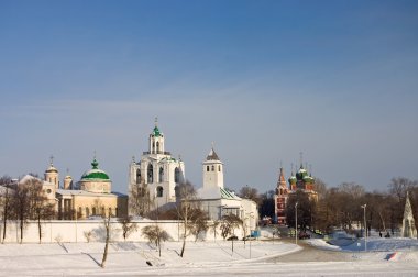 Panorama of yaroslavl kremlin clipart