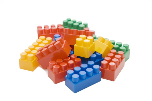 Іграшкові блоки ізольовані на білому — стокове фото