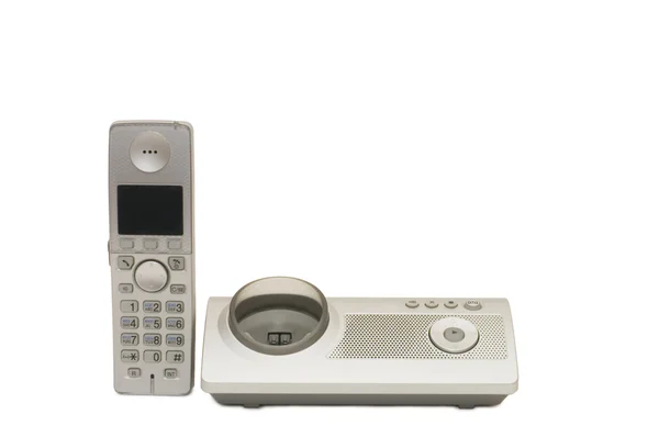 Телефонний набір ізольовано над білим — стокове фото