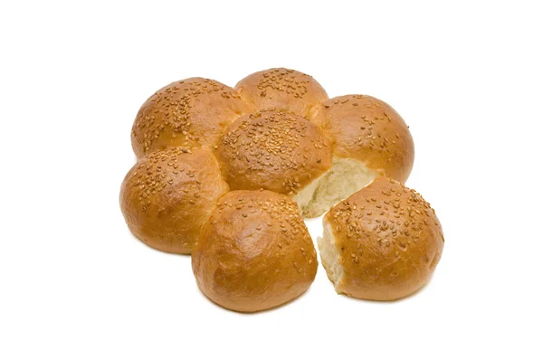 White loaf isolated on white background — Stock Photo, Image