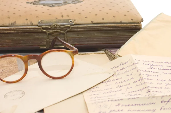 Starý papír, staré dopisy a obálky — Stock fotografie