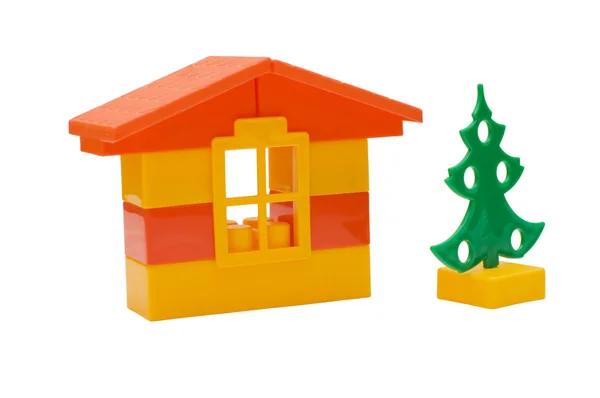 玩具小房子上白色隔离 — 图库照片