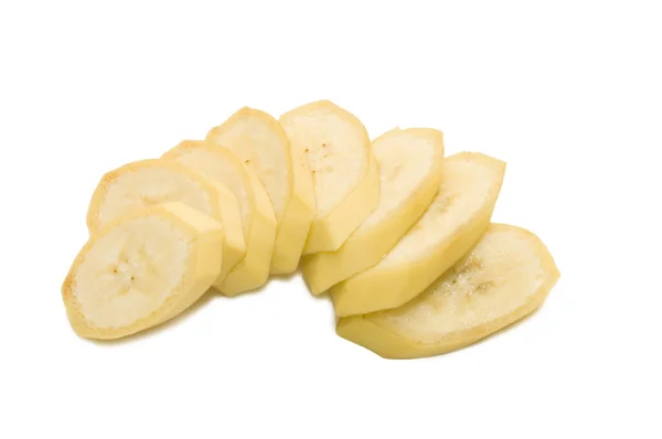 Banán částí izolovaných na bílém — Stock fotografie