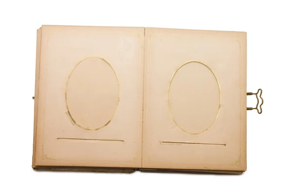 O livro antigo isolado em branco — Fotografia de Stock