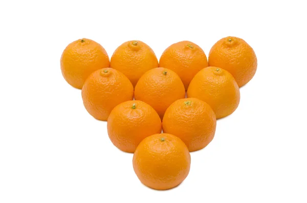Färska mandariner isolerad på vit — Stockfoto
