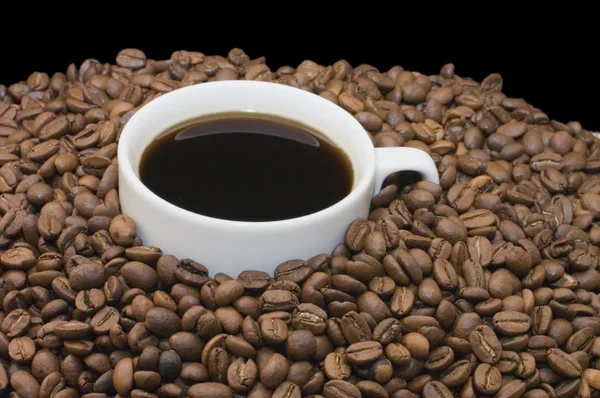 컵 커피 곡물에 커피에서 — 스톡 사진