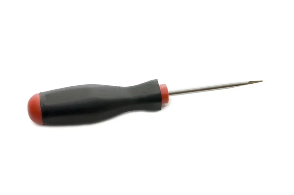 Black screw-driver isolated on white — Stock Photo, Image