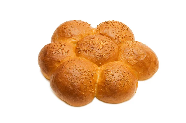 白い背景に隔離された白いパン — ストック写真