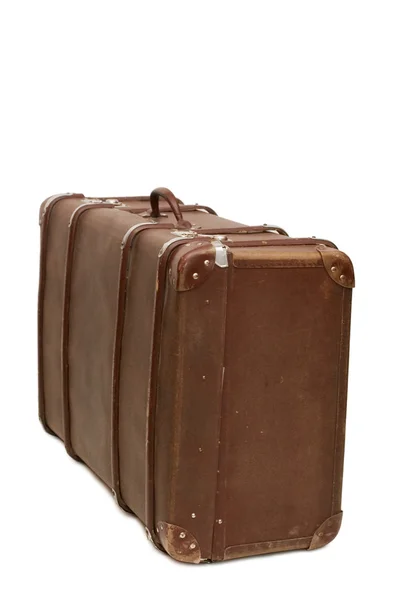 Stara walizka izolowana na białym — Zdjęcie stockowe