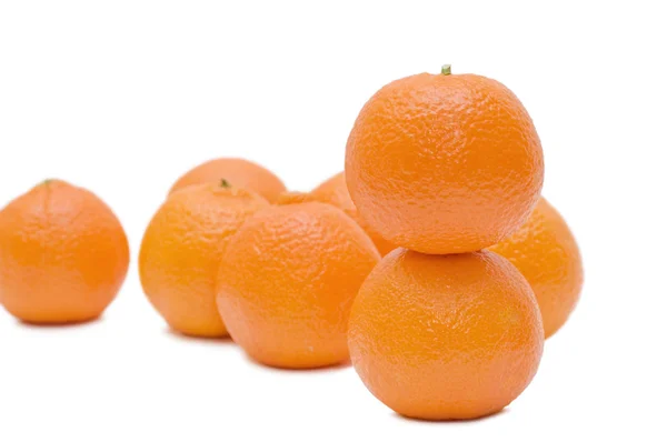 Fresh tangerines isolated on white — Stock Photo, Image