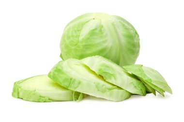Head of cabbage isolated on white clipart