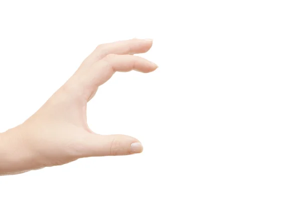 Mano con dedos aislados sobre fondo blanco — Foto de Stock
