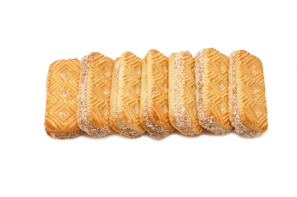 Soubory cookie izolované na bílé — Stock fotografie
