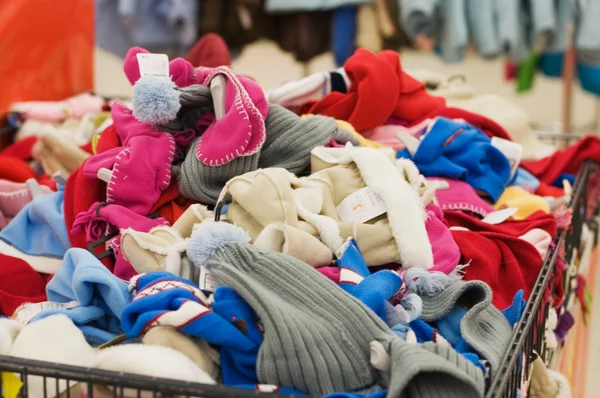 Clothes heap in a supermarket — Stock Photo, Image